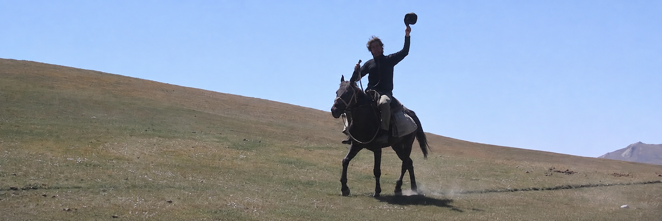 Andrea Passerini on horseback